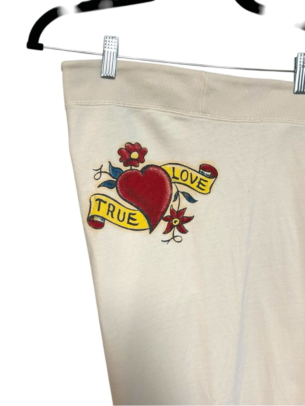 RARE lucky brand L-XL sweatpants naval pin up girl tattoo art vintage wide leg - Picture 8 of 16